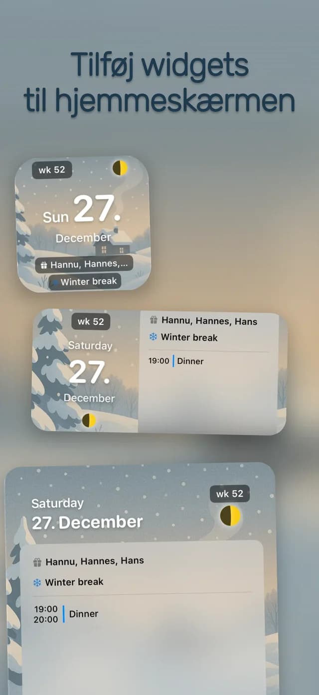 Widgets til startskærmen